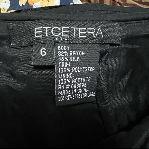 Etcetera Black Velvet Skirt With Small Shutter-like Waist Size 6 - Picture 5 of 7